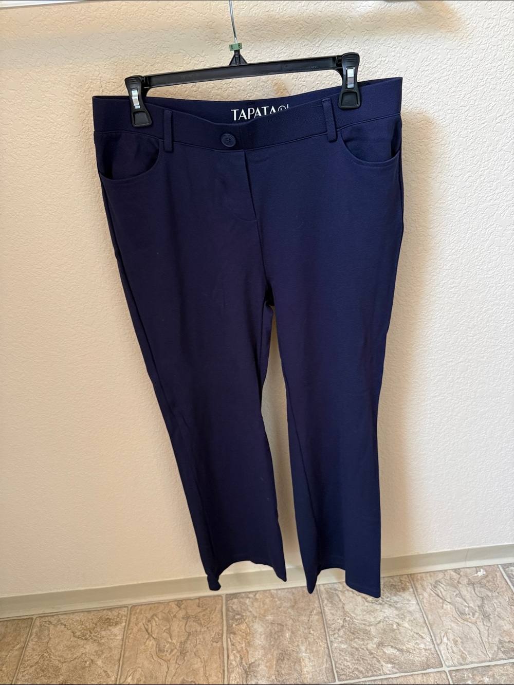 Tapata Navy Straight-Leg Women's Pants